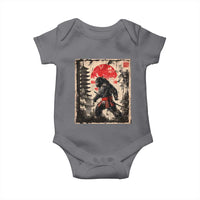 Samurai Bigfoot Baby Onesie Japanese Vintage Sasquatch Graphic Ukiyo-e Art Funny - Wonder Print Shop