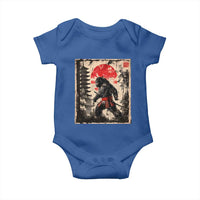 Samurai Bigfoot Baby Onesie Japanese Vintage Sasquatch Graphic Ukiyo-e Art Funny - Wonder Print Shop