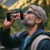 Samurai Bigfoot 4 in 1 Can Cooler Tumbler Japanese Vintage Sasquatch Graphic Ukiyo-e Art Funny - Wonder Print Shop