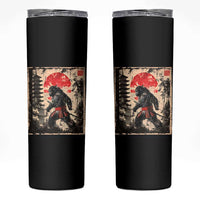 Samurai Bigfoot Skinny Tumbler Japanese Vintage Sasquatch Graphic Ukiyo-e Art Funny - Wonder Print Shop