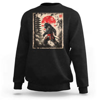 Samurai Bigfoot Sweatshirt Japanese Vintage Sasquatch Graphic Ukiyo-e Art Funny - Wonder Print Shop