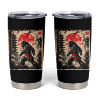 Samurai Bigfoot Tumbler Cup Japanese Vintage Sasquatch Graphic Ukiyo-e Art Funny - Wonder Print Shop
