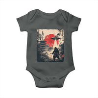 Samurai Bigfoot Baby Onesie Funny Japanese Retro Vintage Sasquatch Graphic Ukiyo-e Art - Wonder Print Shop