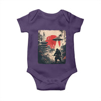 Samurai Bigfoot Baby Onesie Funny Japanese Retro Vintage Sasquatch Graphic Ukiyo-e Art - Wonder Print Shop