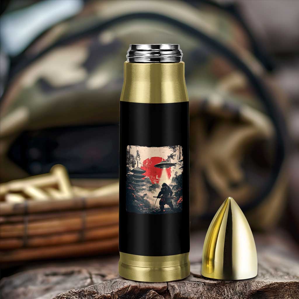 Samurai Bigfoot Bullet Tumbler Funny Japanese Retro Vintage Sasquatch Graphic Ukiyo-e Art - Wonder Print Shop