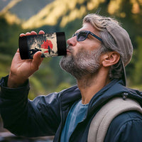 Samurai Bigfoot 4 in 1 Can Cooler Tumbler Funny Japanese Retro Vintage Sasquatch Graphic Ukiyo-e Art - Wonder Print Shop