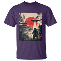 Samurai Bigfoot T Shirt Funny Japanese Retro Vintage Sasquatch Graphic Ukiyo-e Art - Wonder Print Shop