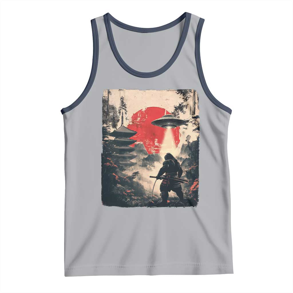 Samurai Bigfoot Tank Top Funny Japanese Retro Vintage Sasquatch Graphic Ukiyo-e Art - Wonder Print Shop