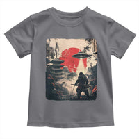 Samurai Bigfoot Toddler T Shirt Funny Japanese Retro Vintage Sasquatch Graphic Ukiyo-e Art - Wonder Print Shop