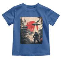 Samurai Bigfoot Toddler T Shirt Funny Japanese Retro Vintage Sasquatch Graphic Ukiyo-e Art - Wonder Print Shop