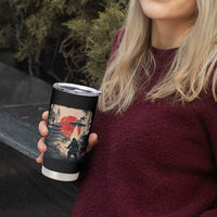 Samurai Bigfoot Tumbler Cup Funny Japanese Retro Vintage Sasquatch Graphic Ukiyo-e Art - Wonder Print Shop