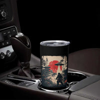 Samurai Bigfoot Tumbler Cup Funny Japanese Retro Vintage Sasquatch Graphic Ukiyo-e Art - Wonder Print Shop