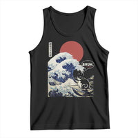 Japanese Kawaii Anime Cat Tank Top Funny Surfing Cat Bruh Retro The Great Wave Kanagawa - Wonder Print Shop