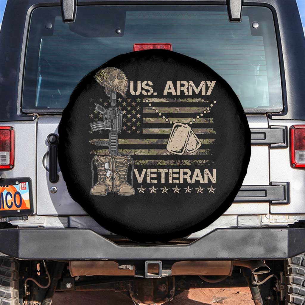 US Army Veteran Flag Spare Tire Cover - Wonder Print Shop