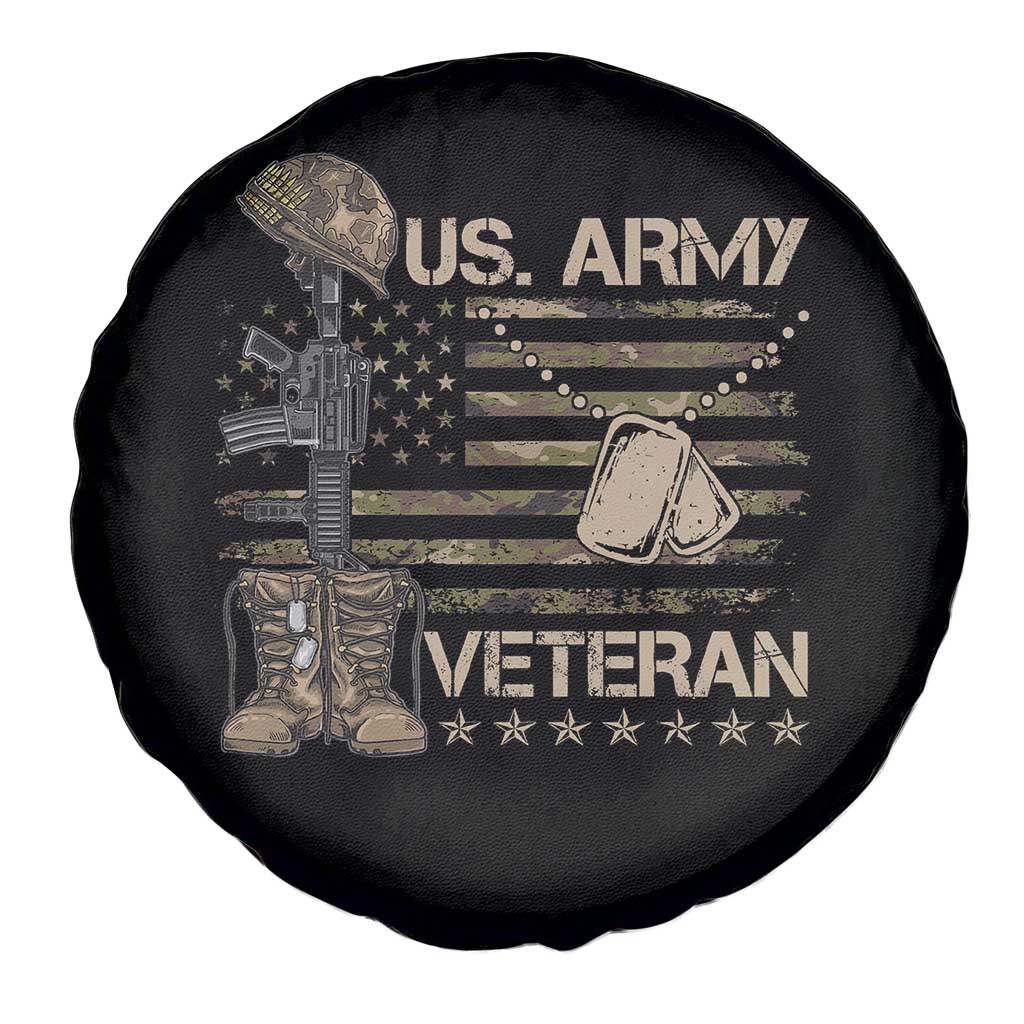 US Army Veteran Flag Spare Tire Cover - Wonder Print Shop