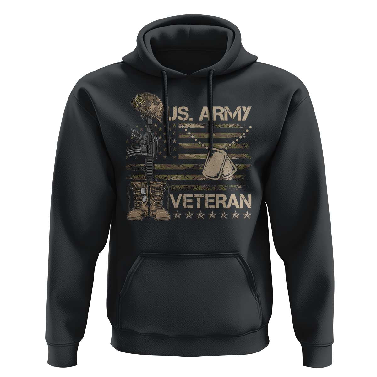 US Army Veteran Flag Hoodie - Wonder Print Shop