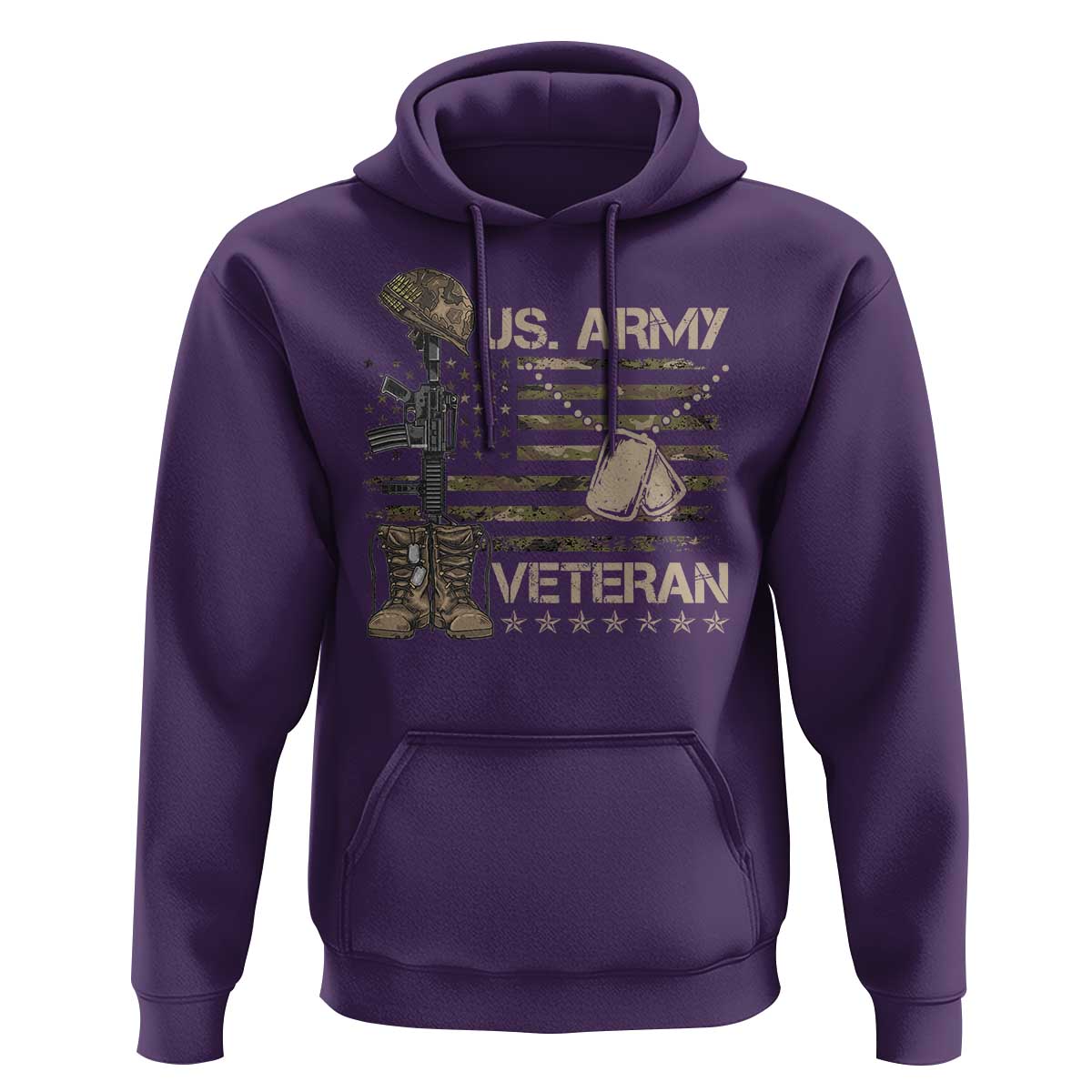 US Army Veteran Flag Hoodie - Wonder Print Shop