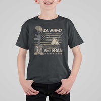 US Army Veteran Flag T Shirt For Kid - Wonder Print Shop
