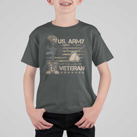 US Army Veteran Flag T Shirt For Kid - Wonder Print Shop