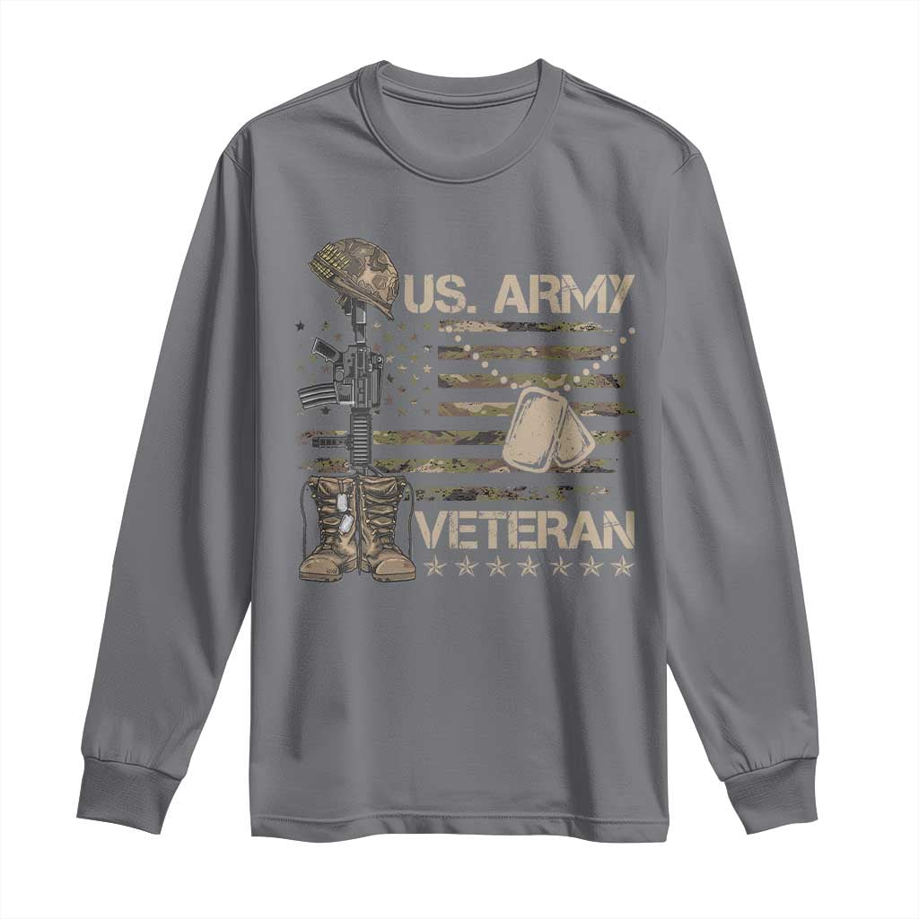US Army Veteran Flag Long Sleeve Shirt - Wonder Print Shop