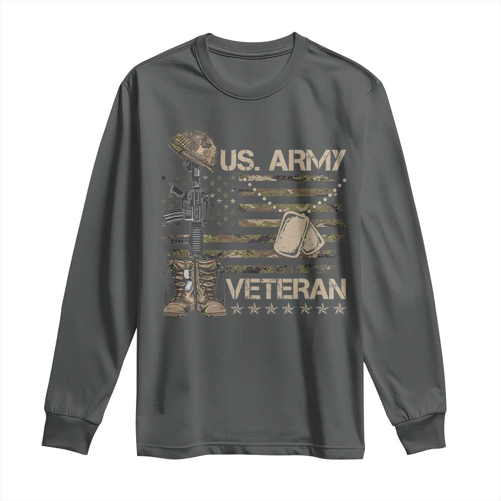 US Army Veteran Flag Long Sleeve Shirt - Wonder Print Shop