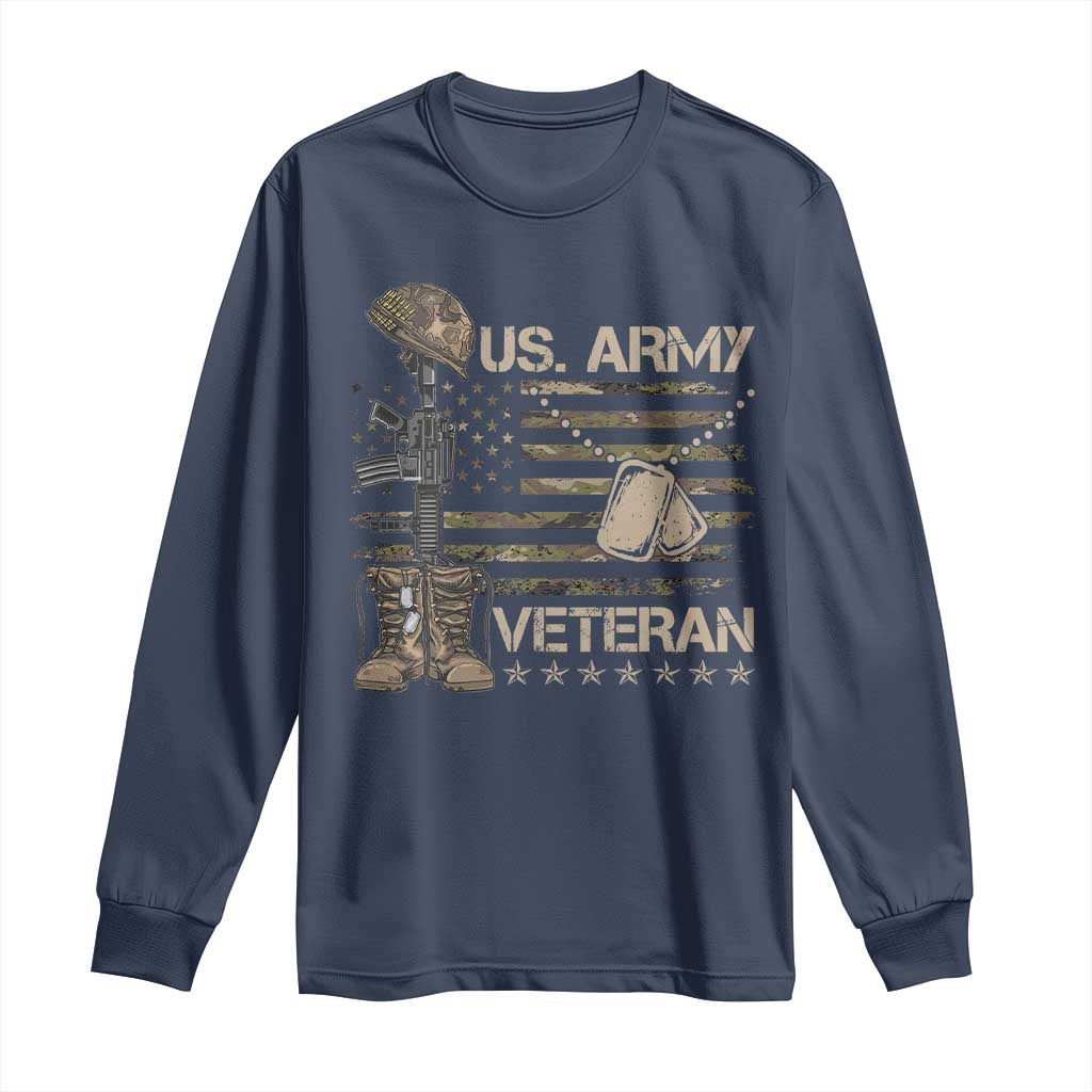 US Army Veteran Flag Long Sleeve Shirt - Wonder Print Shop