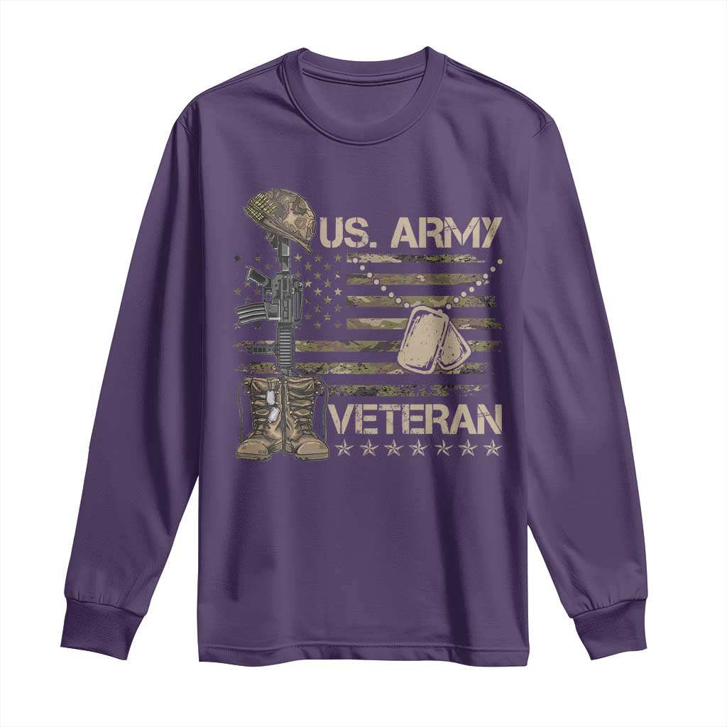 US Army Veteran Flag Long Sleeve Shirt - Wonder Print Shop