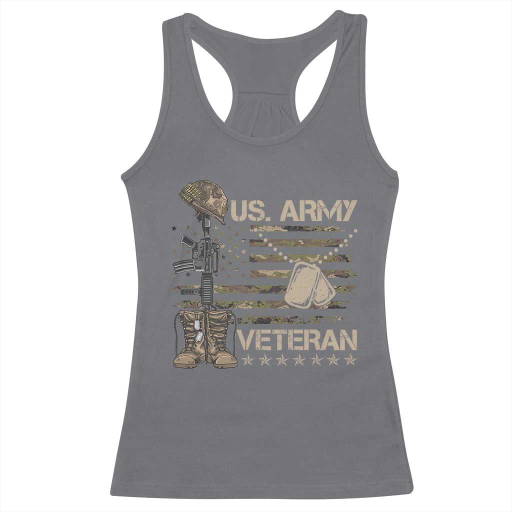 US Army Veteran Flag Racerback Tank Top - Wonder Print Shop