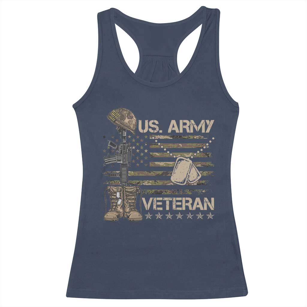 US Army Veteran Flag Racerback Tank Top - Wonder Print Shop