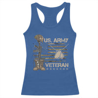 US Army Veteran Flag Racerback Tank Top - Wonder Print Shop