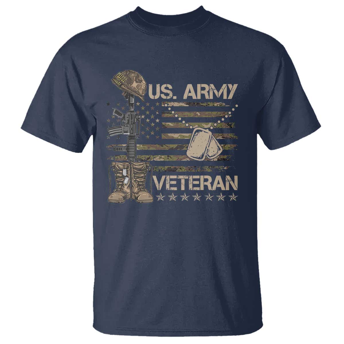 US Army Veteran Flag T Shirt - Wonder Print Shop