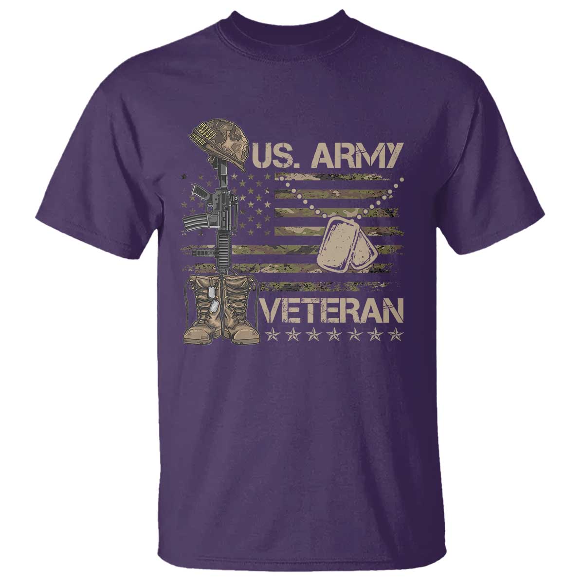US Army Veteran Flag T Shirt - Wonder Print Shop