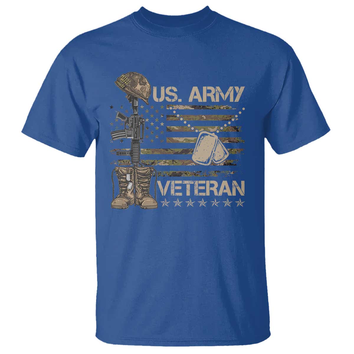US Army Veteran Flag T Shirt - Wonder Print Shop