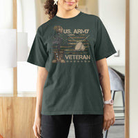 US Army Veteran Flag T Shirt For Women - Wonder Print Shop