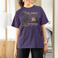 US Army Veteran Flag T Shirt For Women - Wonder Print Shop