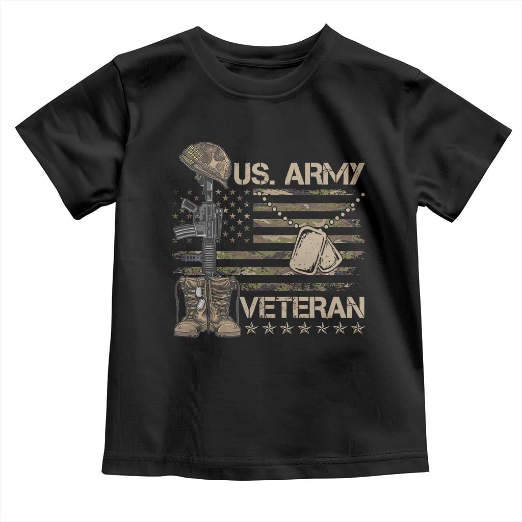 US Army Veteran Flag Toddler T Shirt - Wonder Print Shop