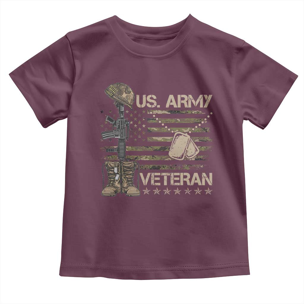 US Army Veteran Flag Toddler T Shirt - Wonder Print Shop