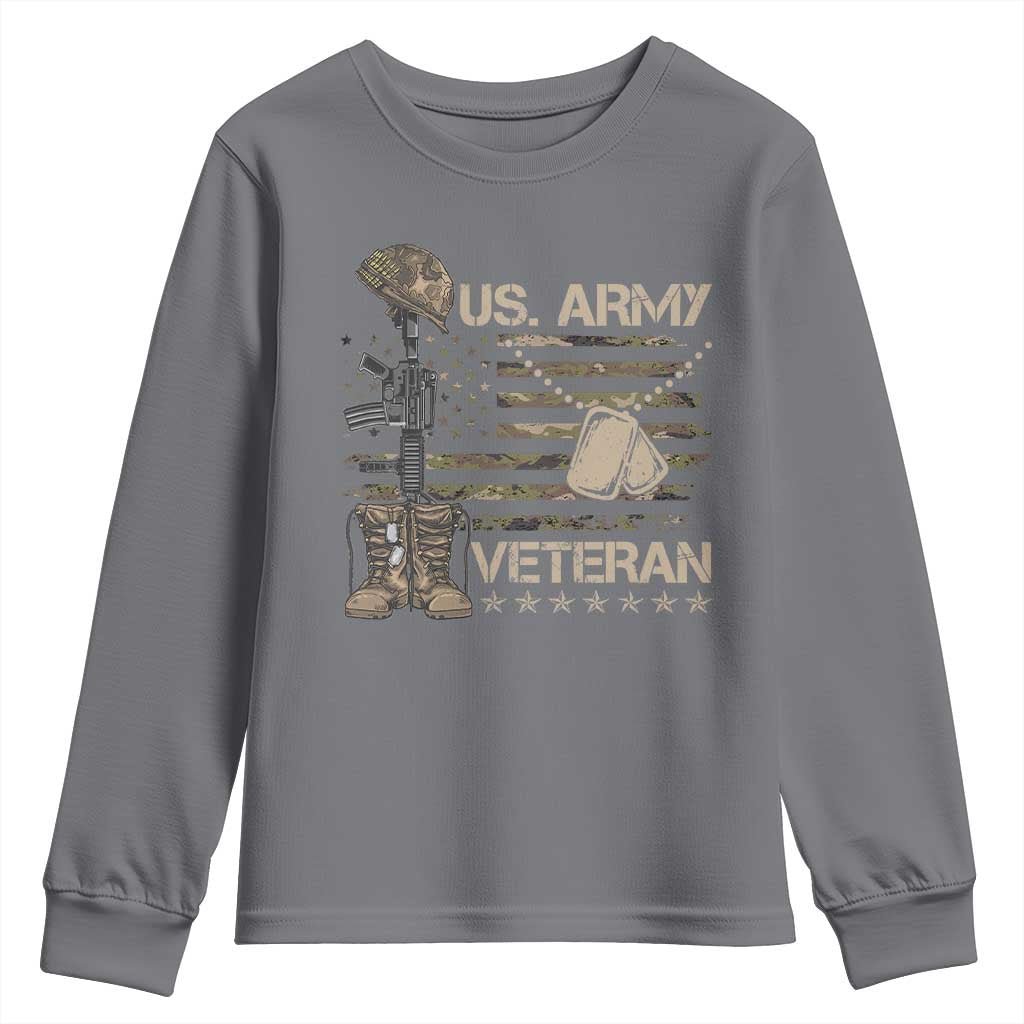 US Army Veteran Flag Youth Sweatshirt - Wonder Print Shop