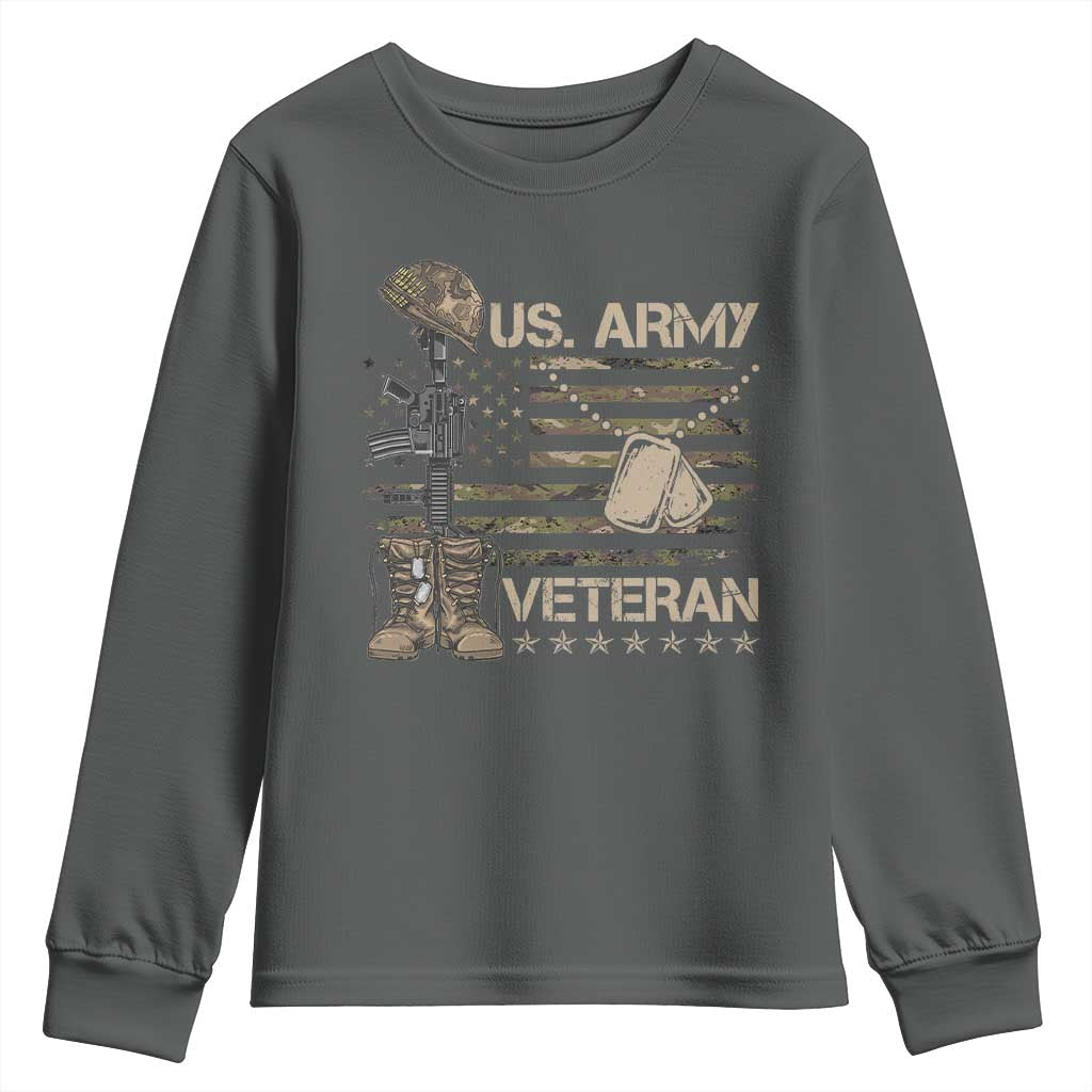 US Army Veteran Flag Youth Sweatshirt - Wonder Print Shop