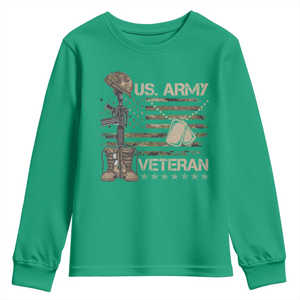 US Army Veteran Flag Youth Sweatshirt - Wonder Print Shop