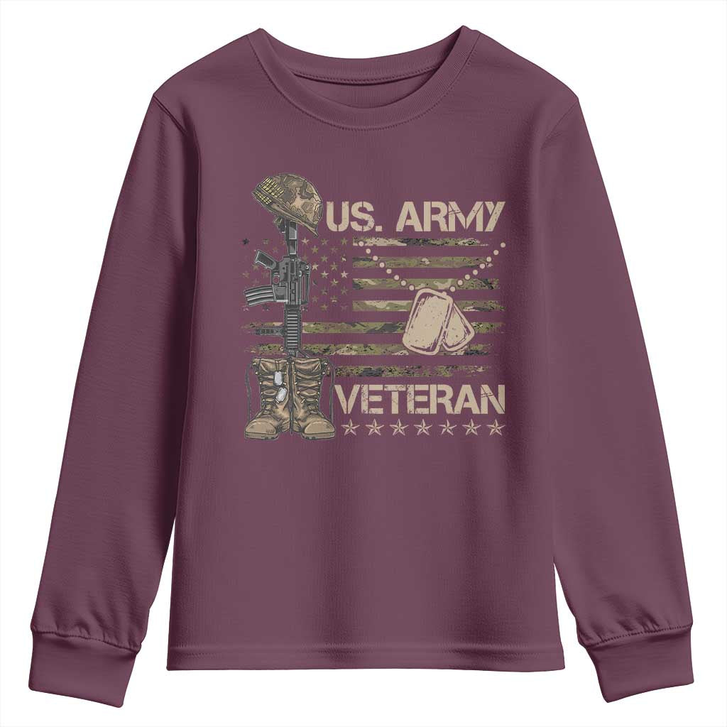 US Army Veteran Flag Youth Sweatshirt - Wonder Print Shop