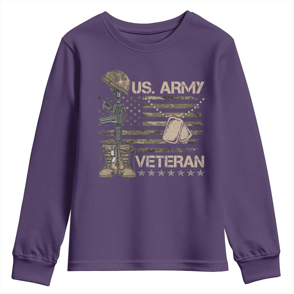 US Army Veteran Flag Youth Sweatshirt - Wonder Print Shop