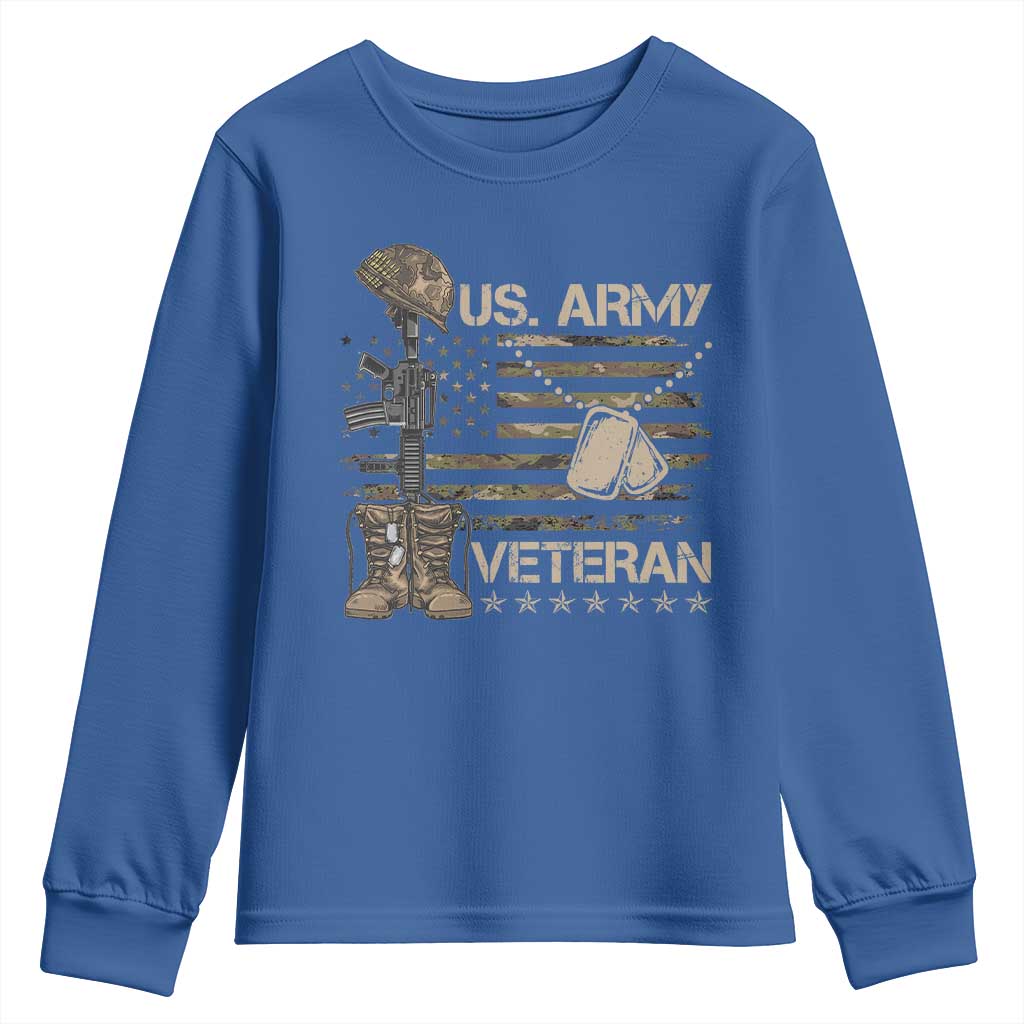 US Army Veteran Flag Youth Sweatshirt - Wonder Print Shop