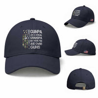 Gunpa Baseball Cap Guns Grandpa More Fun Camo American Flag USA Camouflage