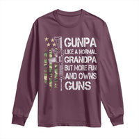 Gunpa Long Sleeve Shirt Guns Grandpa More Fun Camo American Flag USA Camouflage