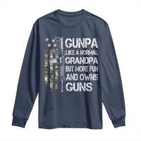 Gunpa Long Sleeve Shirt Guns Grandpa More Fun Camo American Flag USA Camouflage