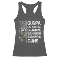 Gunpa Racerback Tank Top Guns Grandpa More Fun Camo American Flag USA Camouflage