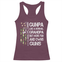 Gunpa Racerback Tank Top Guns Grandpa More Fun Camo American Flag USA Camouflage
