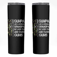 Gunpa Skinny Tumbler Guns Grandpa More Fun Camo American Flag USA Camouflage