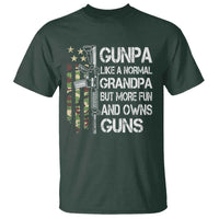 Gunpa T Shirt Guns Grandpa More Fun Camo American Flag USA Camouflage